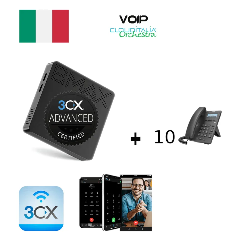 Centralino Voip 3CX + 10 Telefoni Fanvil