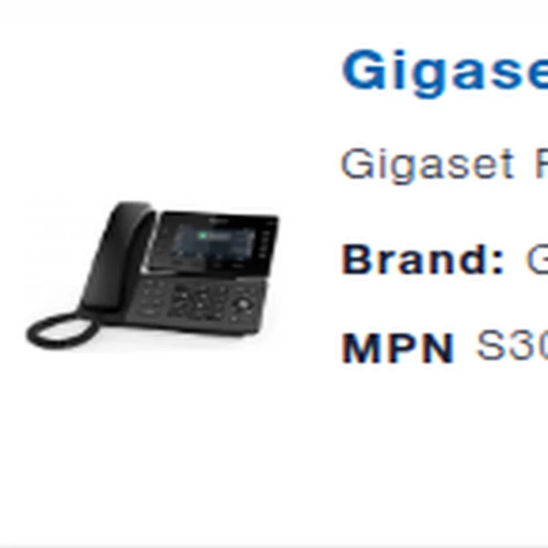 Gigaset P855BW PRO - Telefono IP Wi-Fi Gigabit PoE, 12 Account SIP, Bluetooth integrato, Display a colori da 5
